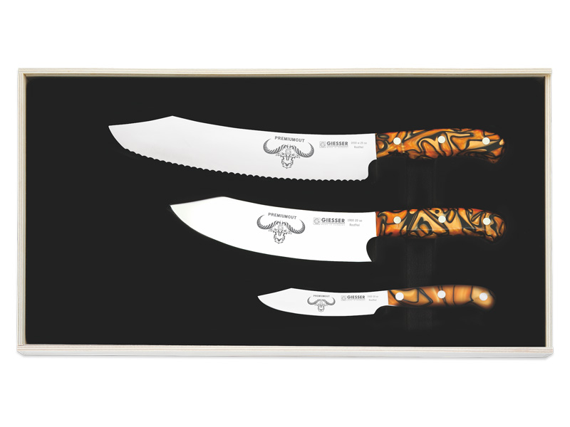 PremiumCut knivset nr. 3 - 3 knivar, spicy orange