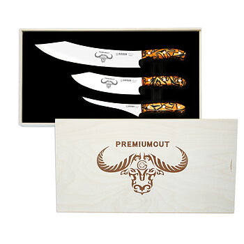 PremiumCut knivset nr. 1 - 3 knivar, spicy orange