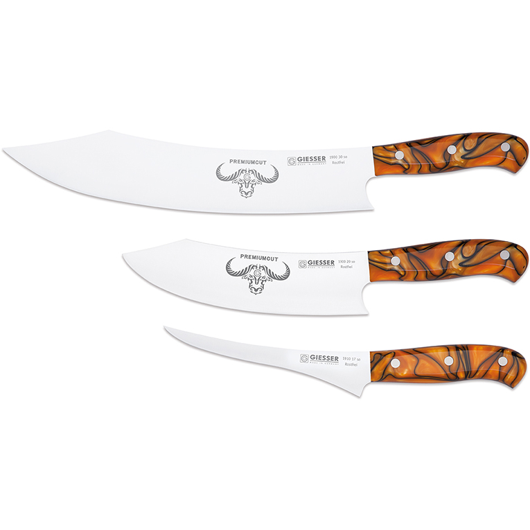 PremiumCut knivset nr. 1 - 3 knivar, spicy orange