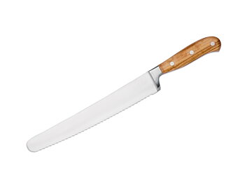 Brödkniv 25 cm, smidd / Olivtskaft (U)