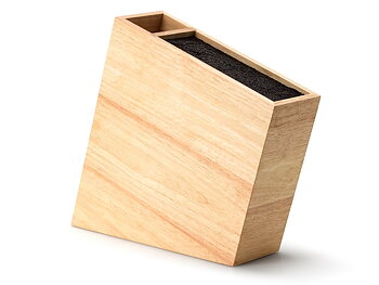 Knivblock bambu lutande, extra fack