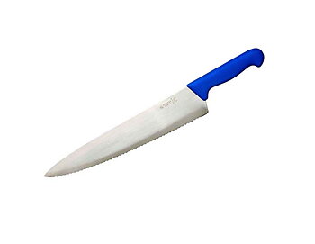 Kockkniv 31 cm, blå tandad