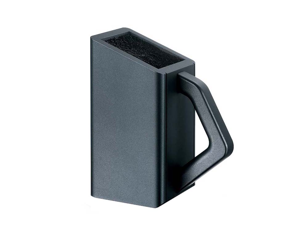 Knivblock mattsvart bok