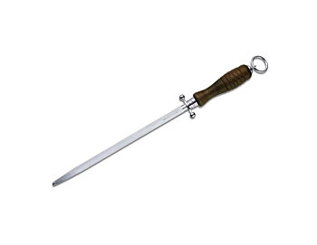 Skärpstål 27 cm grovt, runt träskaft