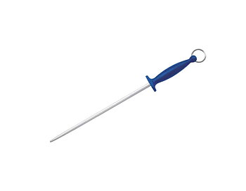 Skärpstål 31 cm grovt, runt, blå