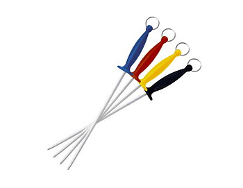 Skärpstål 31 cm grovt, runt, gul