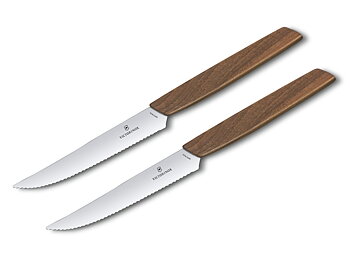 Victorinox knivset, 2 tandade stekknivar valnöt 