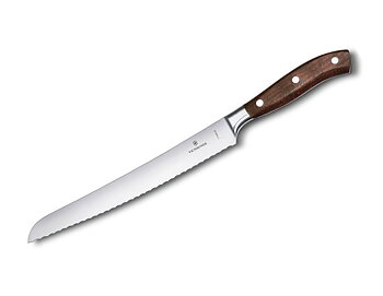 Brödkniv 23 cm, smidd trähandtag
