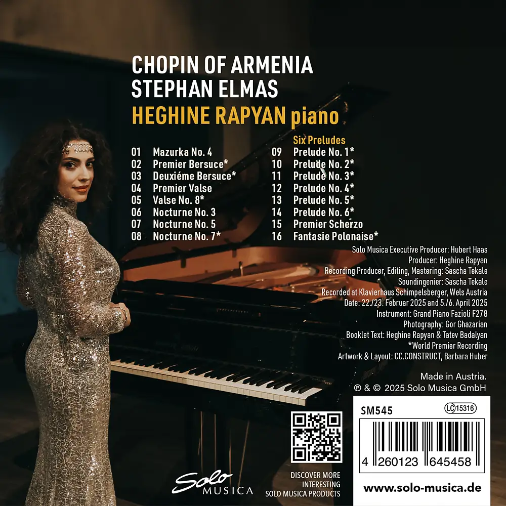 Chopin Of Armenia - Stephan Elmas. Piano Works