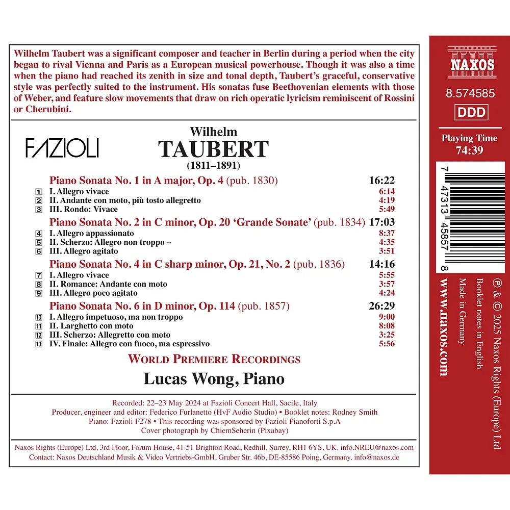 Taubert: Piano Sonatas