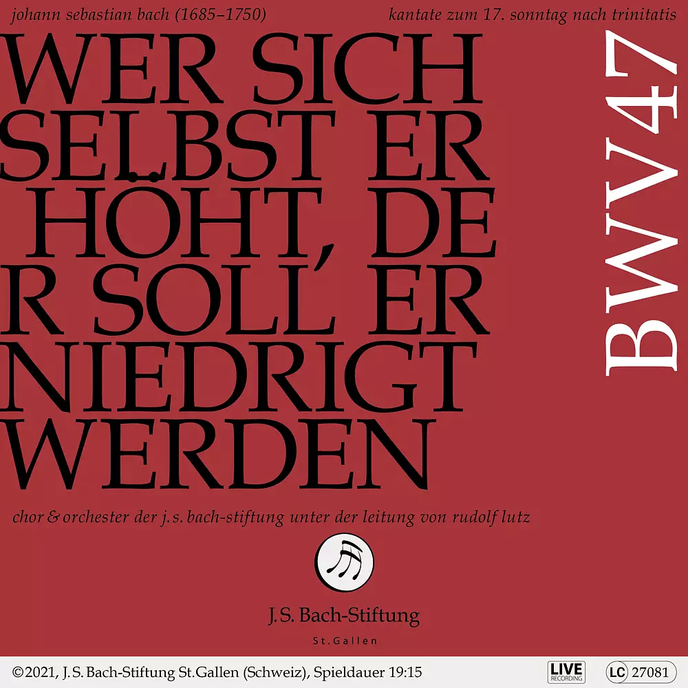Bachkantate, BWV 47 - Wer sich selbst erhöhet, der soll erniedriget werden