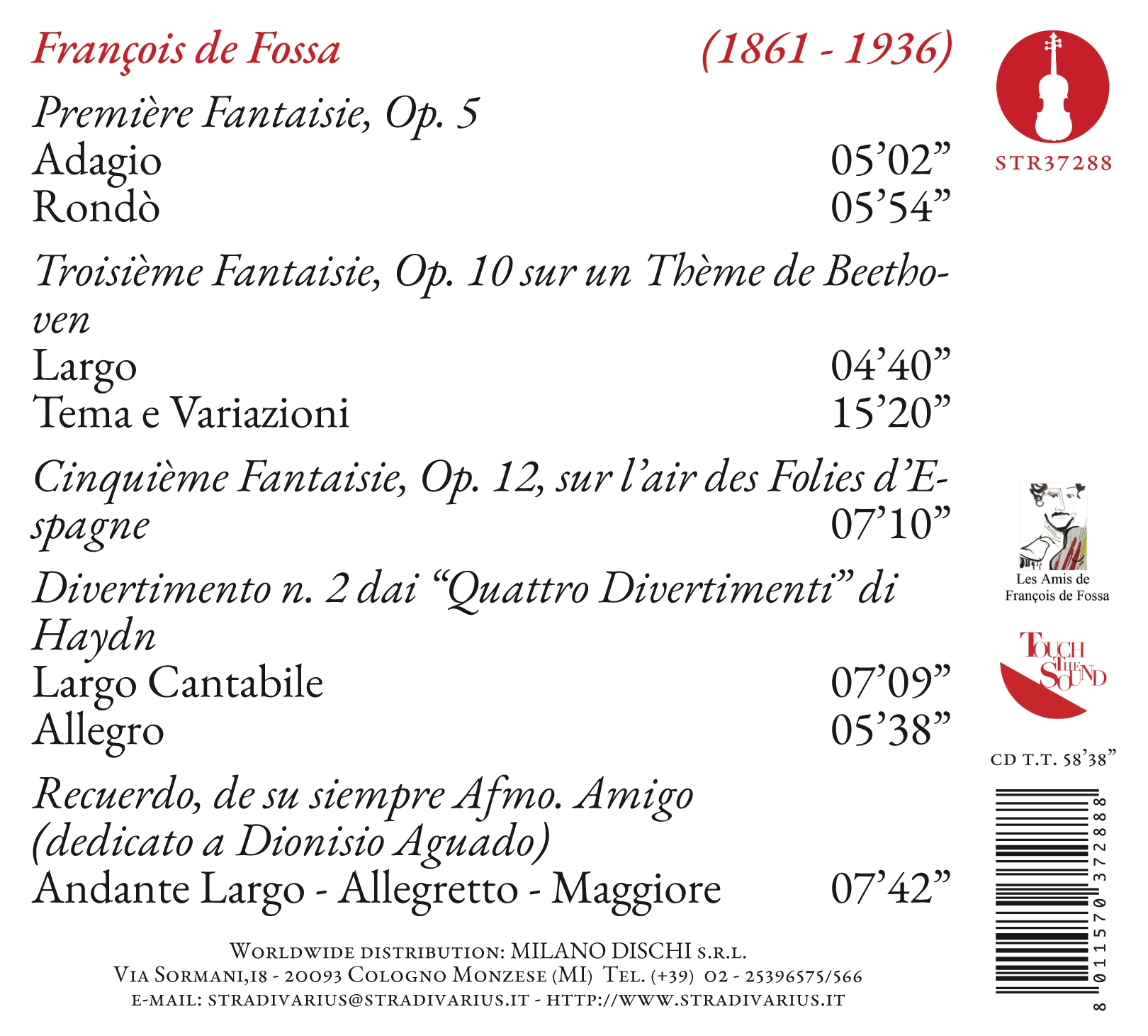 Cinquième Fantaisie pour la Guitare seule sur l’air des Folies d’Espagne, Op. 12