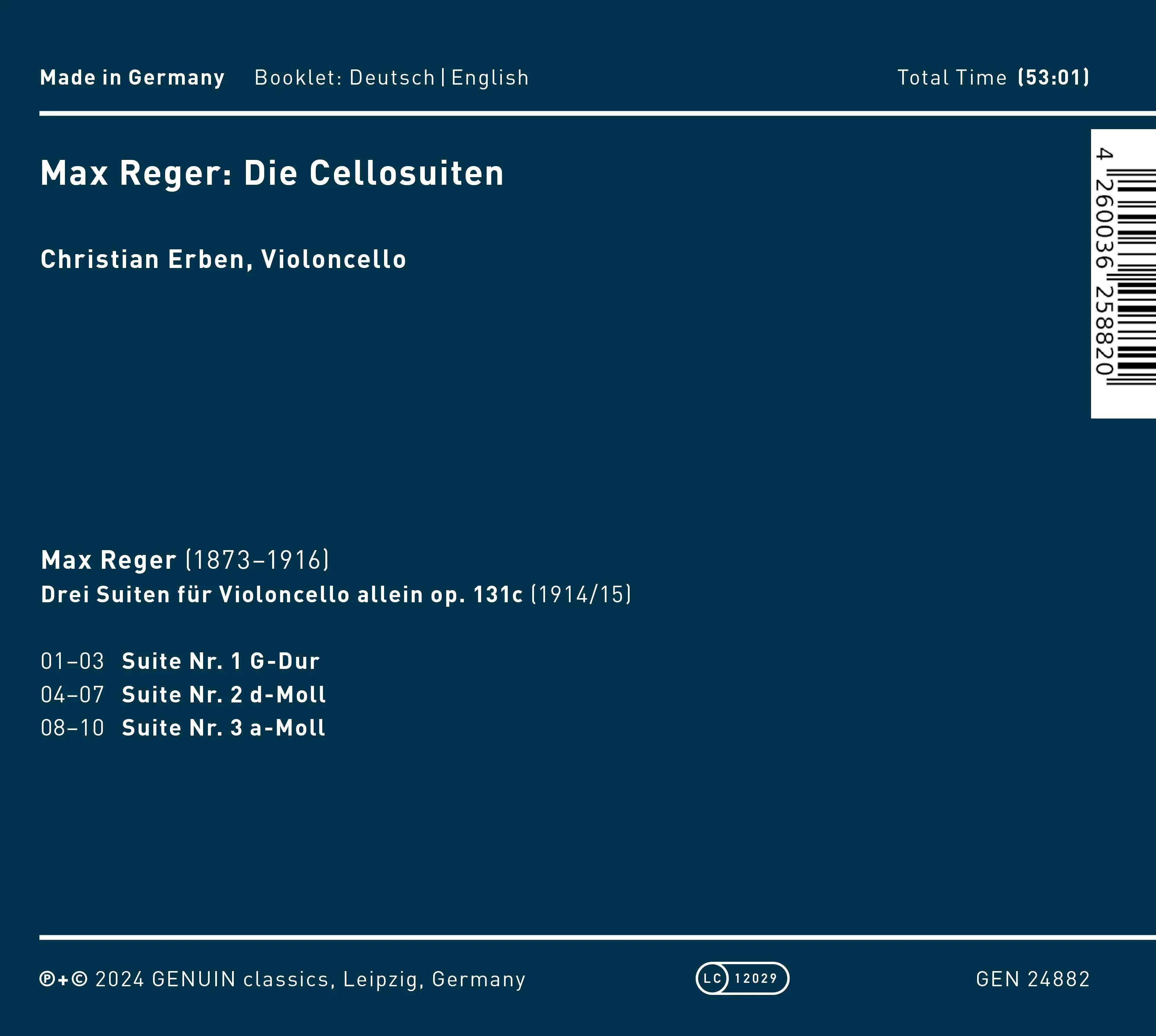 Max Reger: Die Cellosuiten