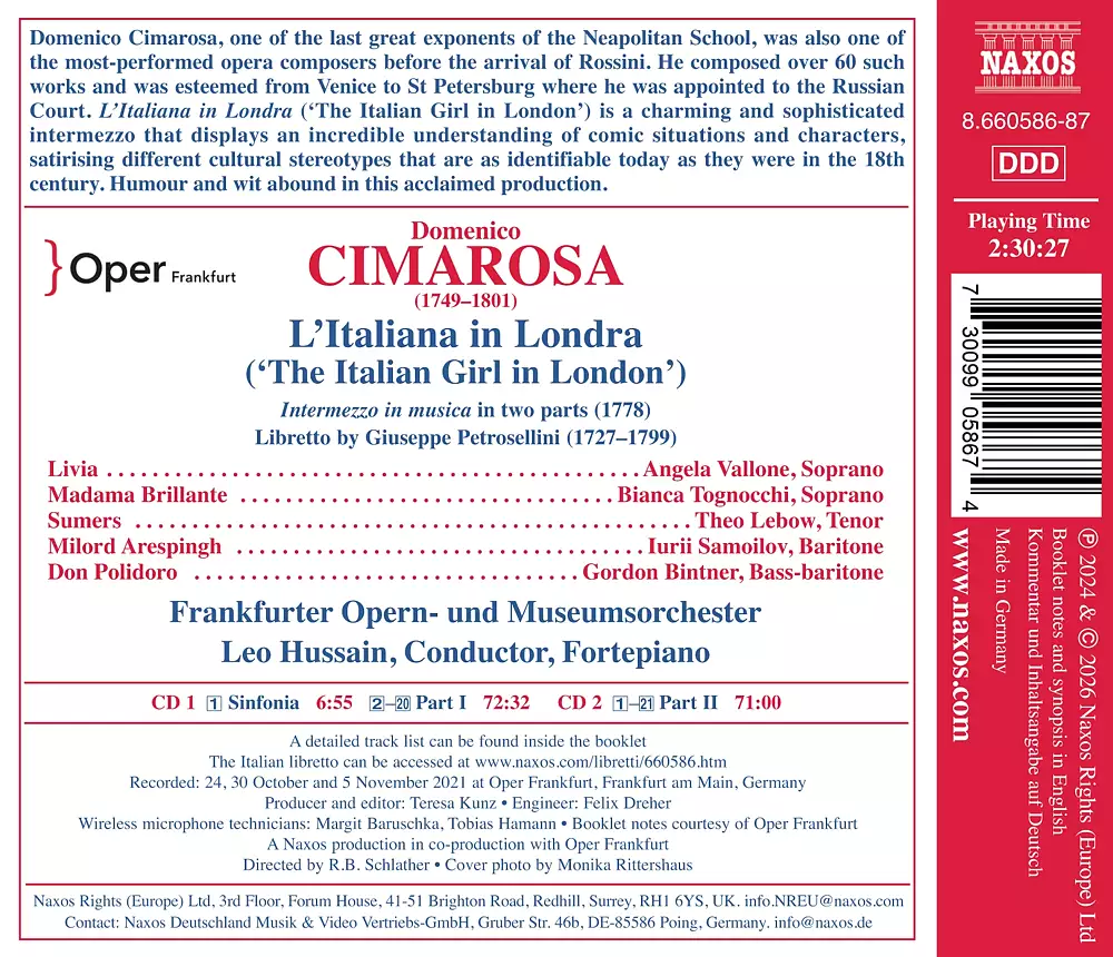 Cimarosa: L’Italiana in Londra