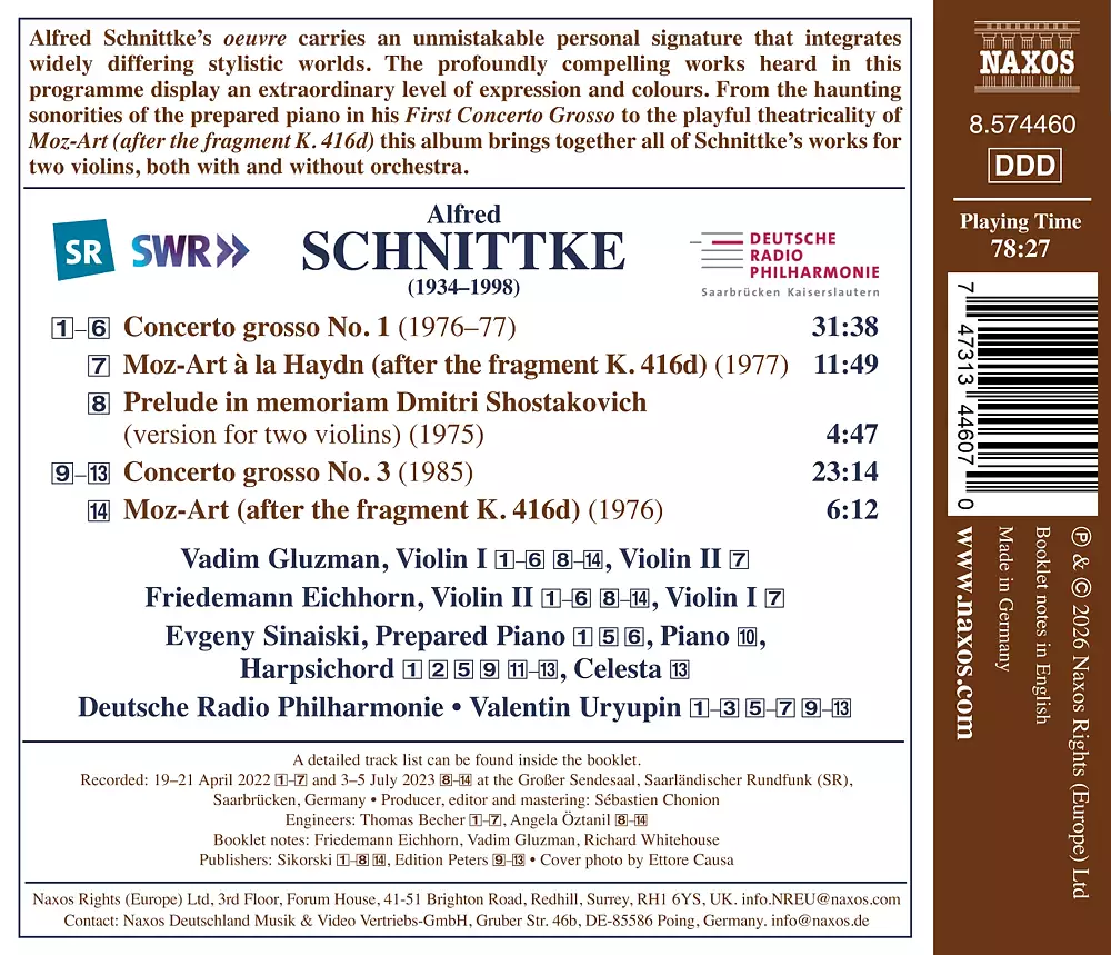 Schnittke: Complete Works for 2 Violins