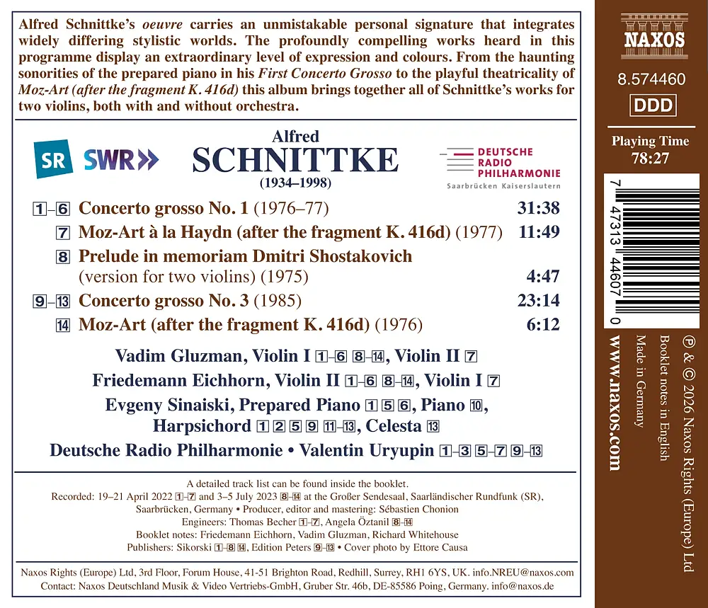 Schnittke: Complete Works for 2 Violins