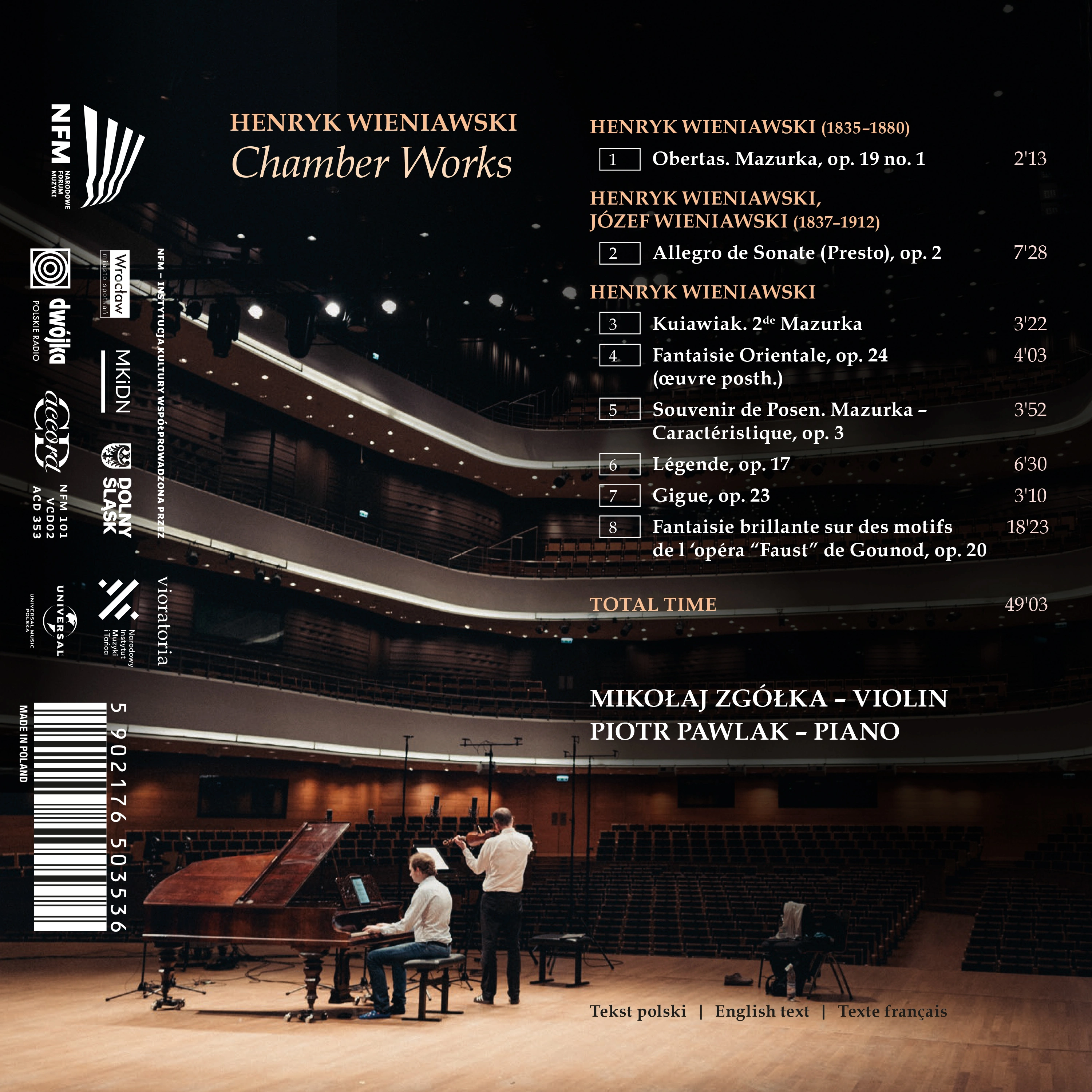 Henryk Wieniawski - Chamber Works