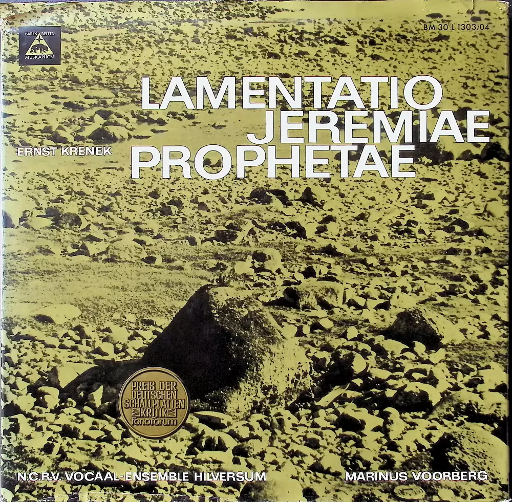 Krenek: Lamentatio Jeremiae Prophetae