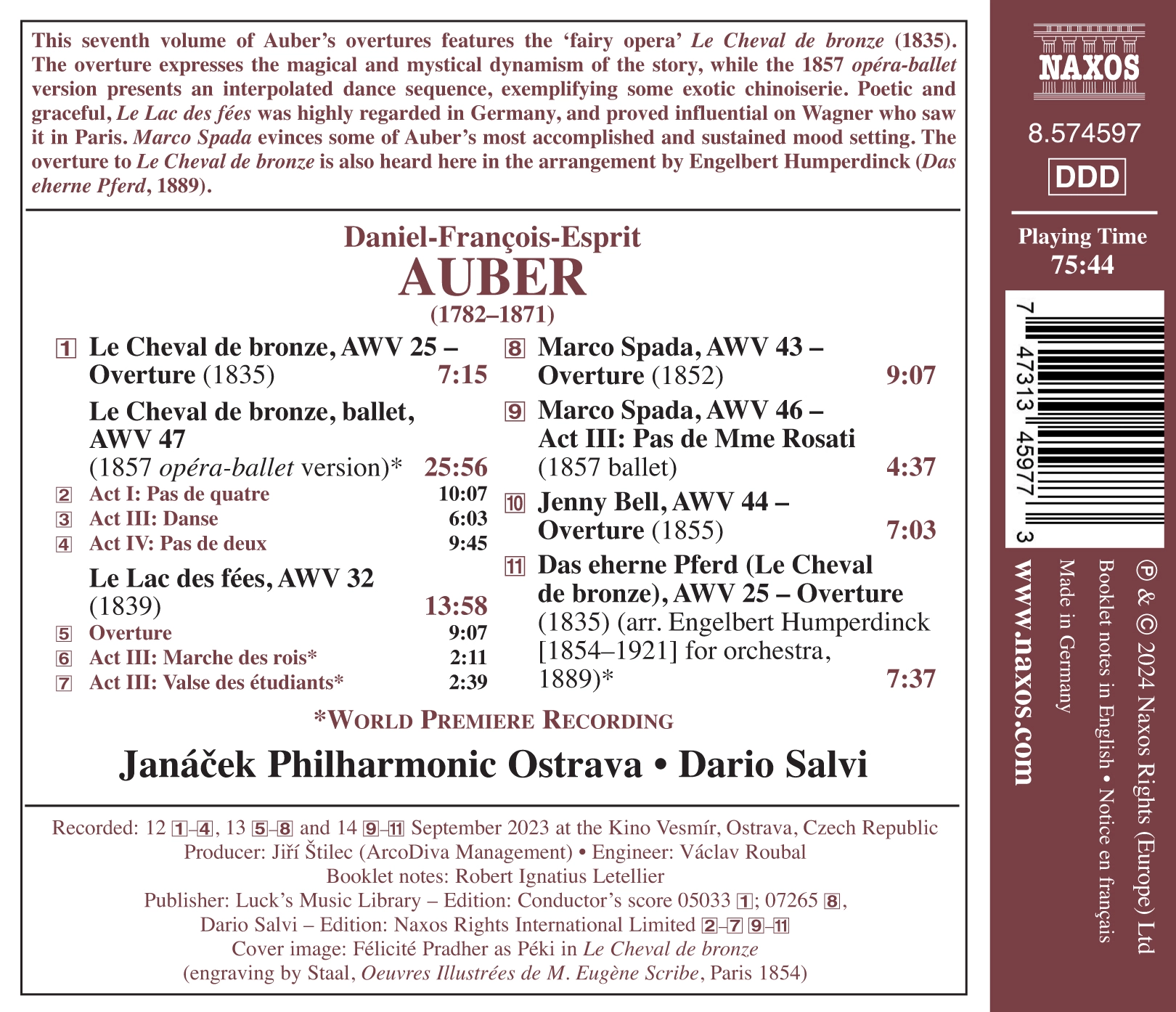 Auber: Overtures, Vol. 7