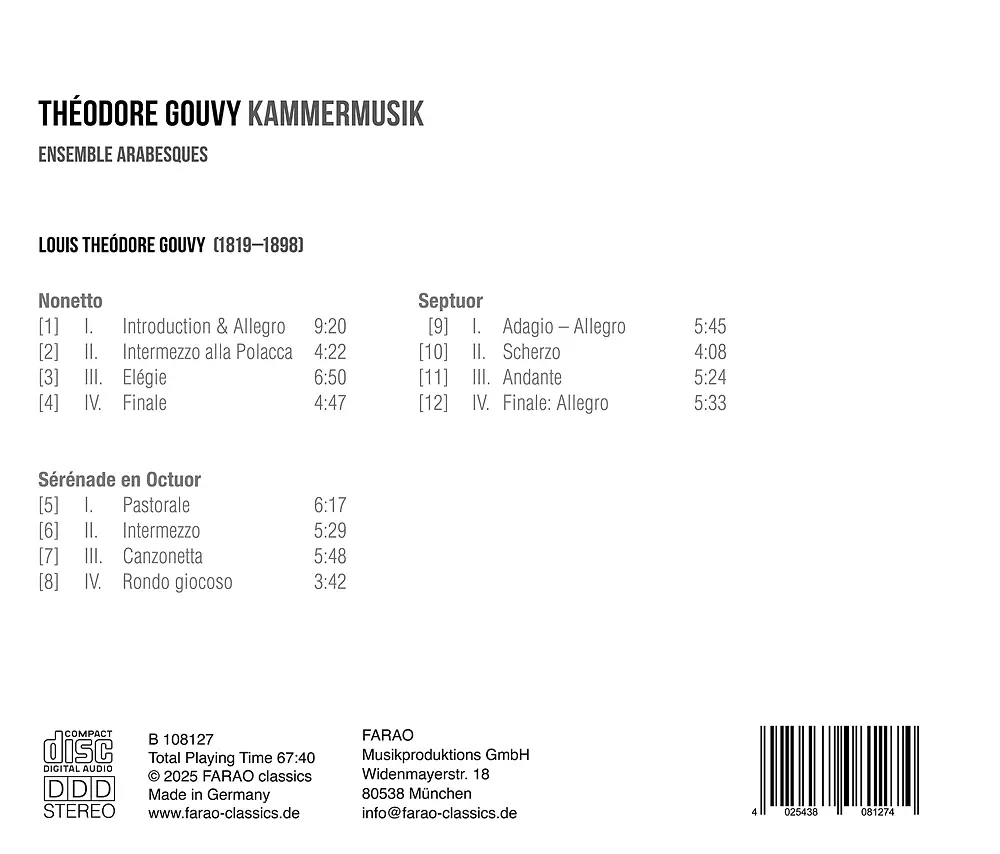 Théodore Gouvy Kammermusik