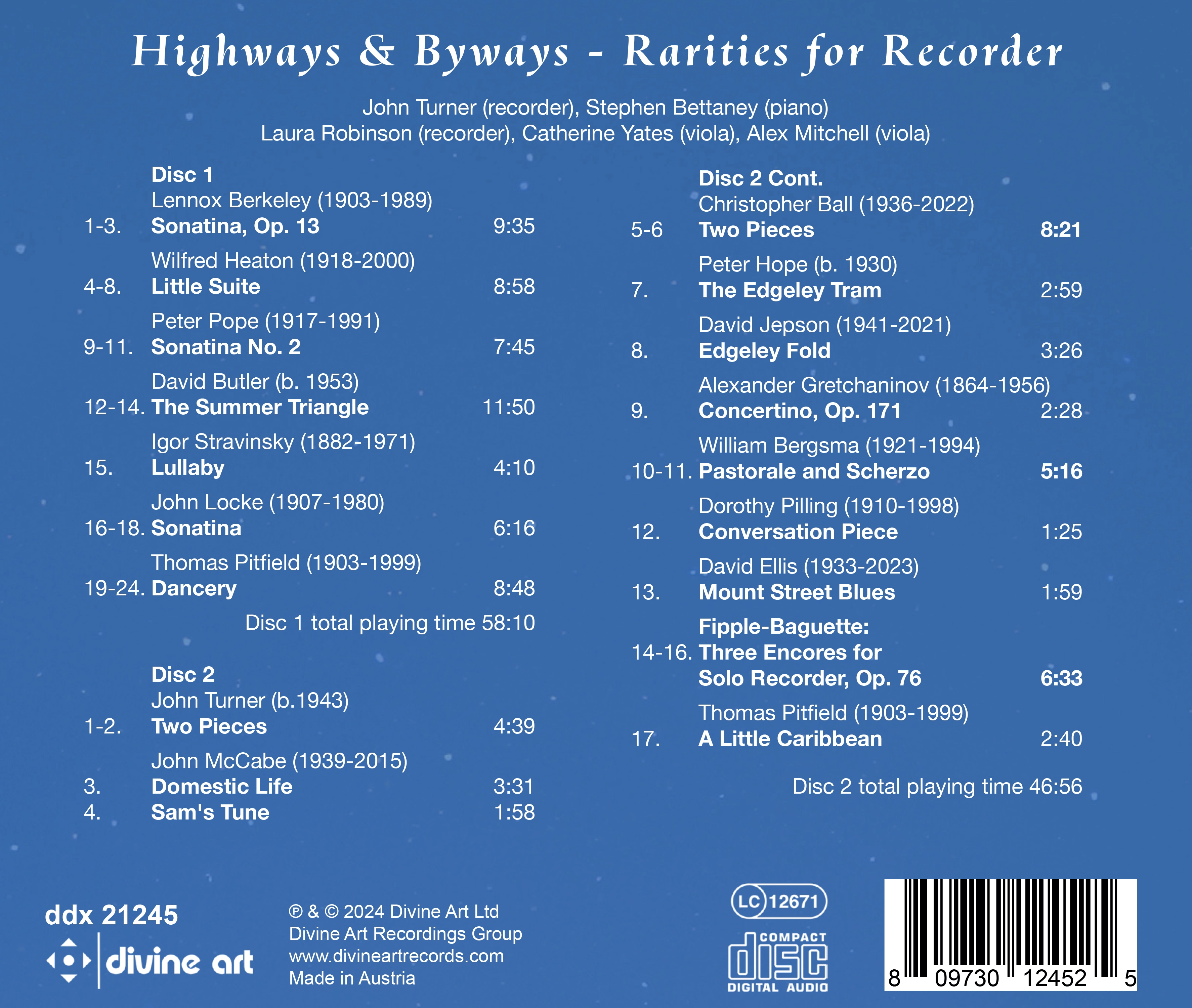 Highways and Byways: Rarities for Recorder
