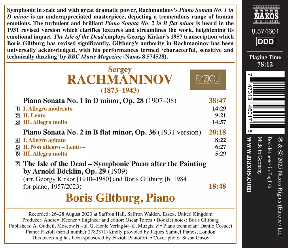 Rachmaninov: Piano Sonatas Nos. 1-2 & The Isle of the Dead