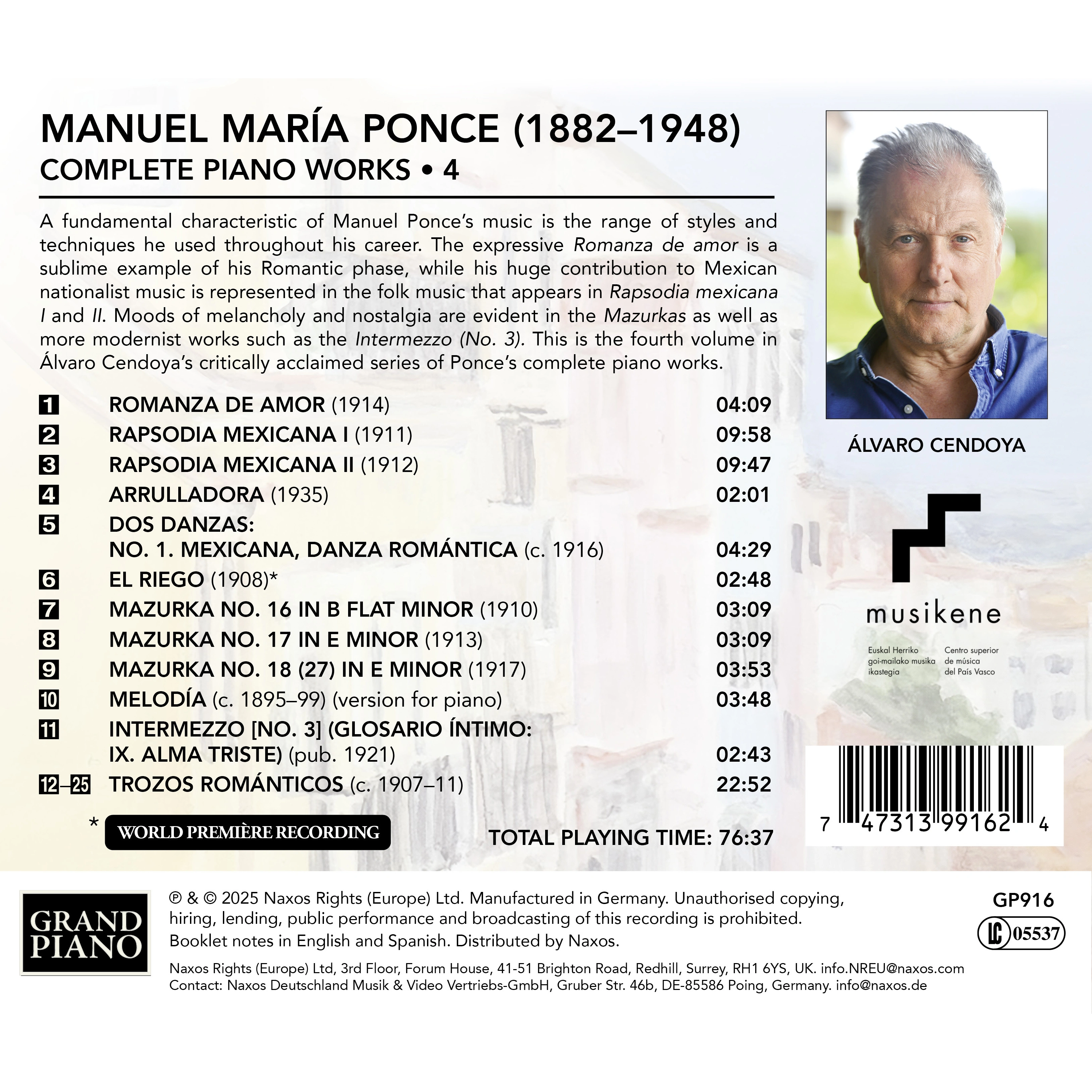 Ponce: Complete Piano Works, Vol. 4