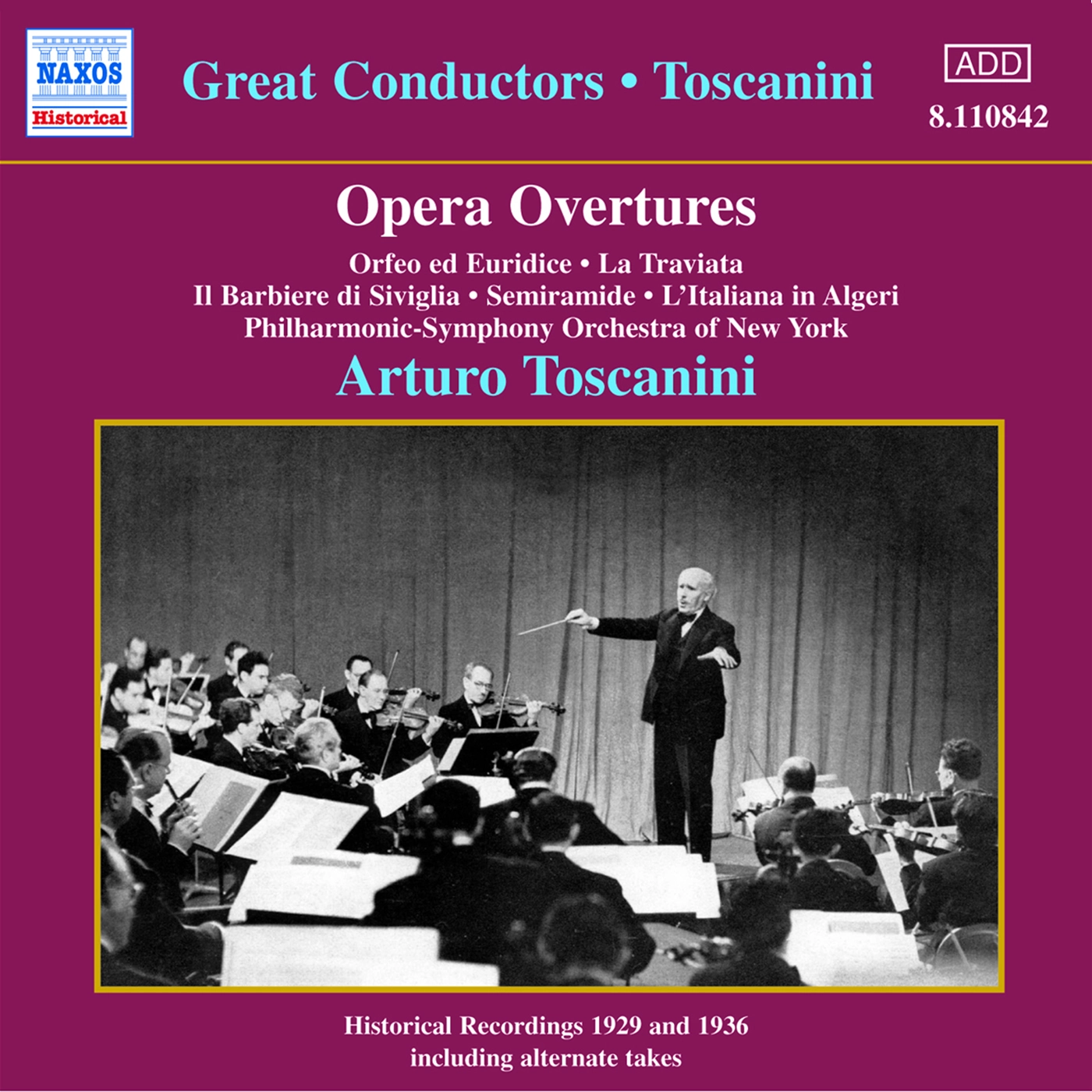 Gluck / Rossini / Verdi: Opera Overtures (Toscanini) (1929, 1936)