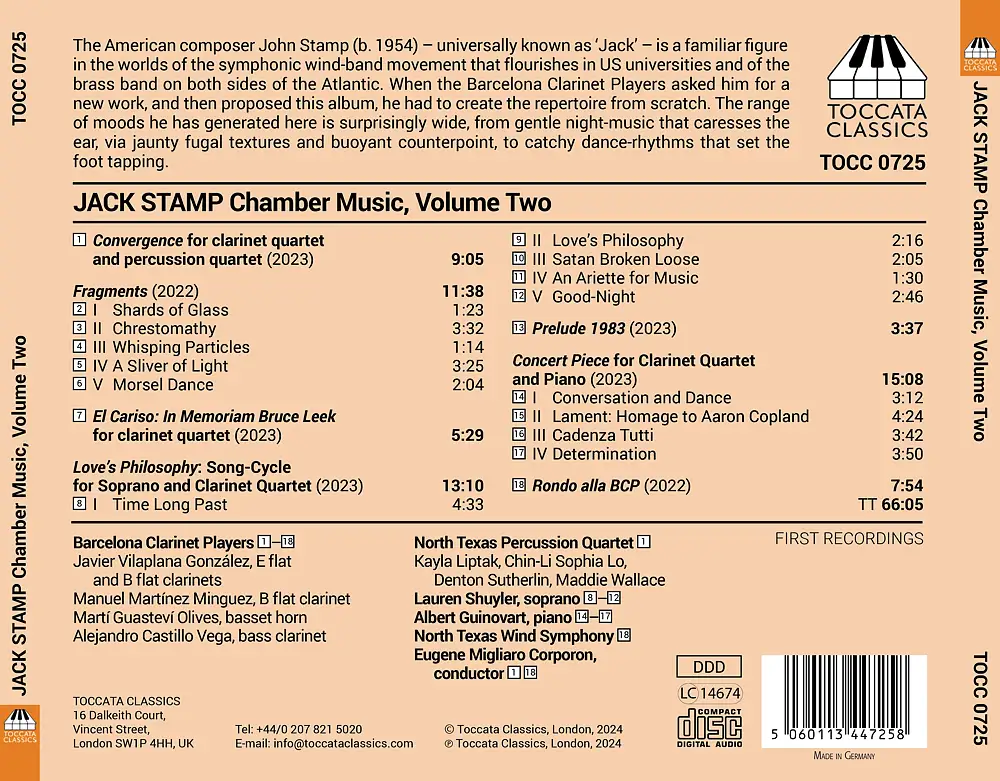 Jack Stamp: Chamber Music, Vol. 2