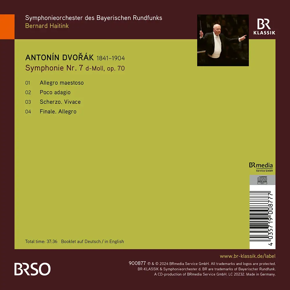 Dvorak: Symphony No. 7 with Bernard Haitink & BRSO