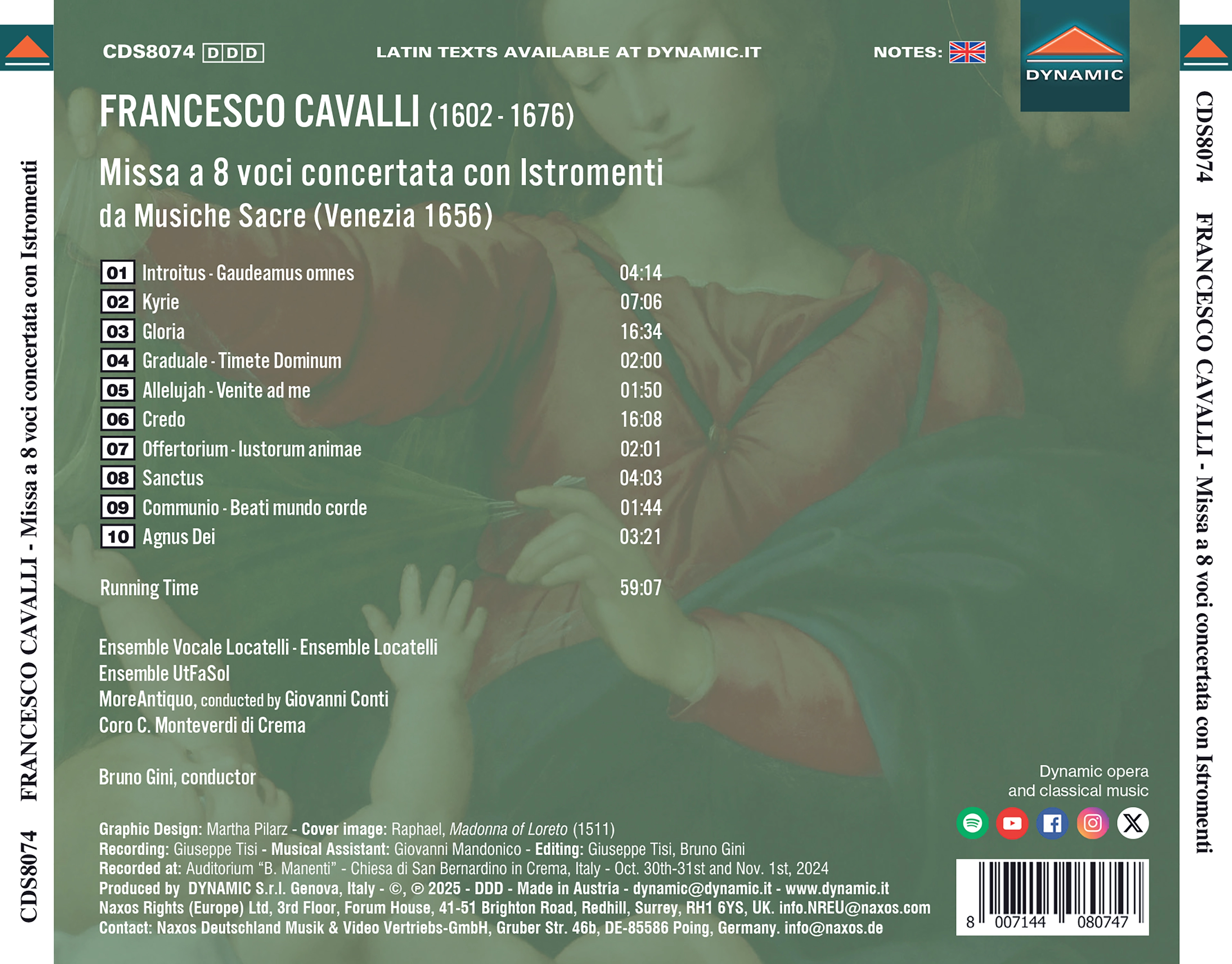Francesco Cavalli, Missa a 8 voci concertata con Istromenti, from “Musiche Sacre“ (Venezia, 1656)