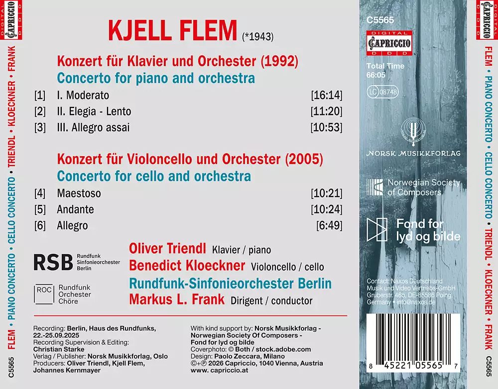 Kjell Flem: Piano Concerto & Cello Concerto