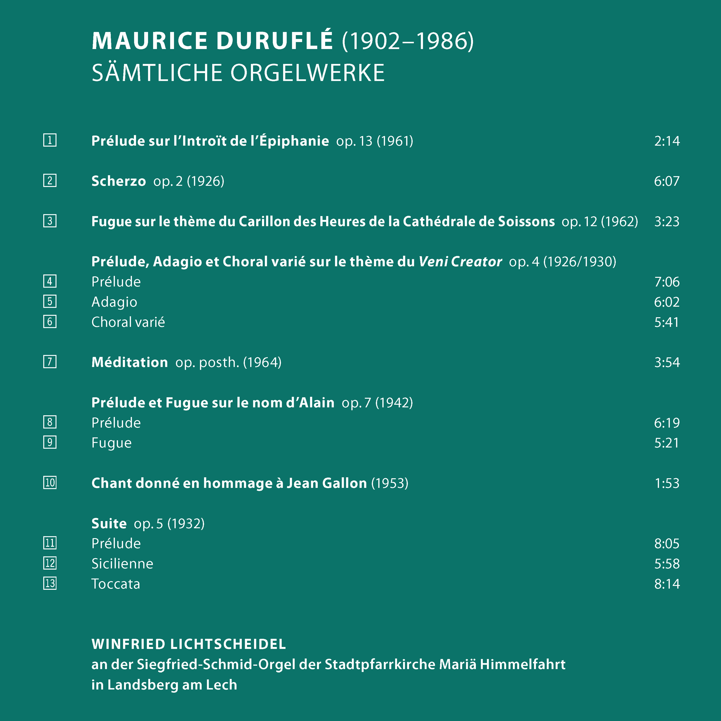 Maurice Duruflé: Complete Organ Works
