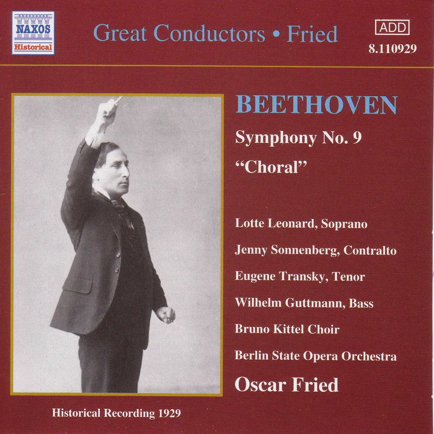 Beethoven: Symphony No. 9 (Fried) (1929)