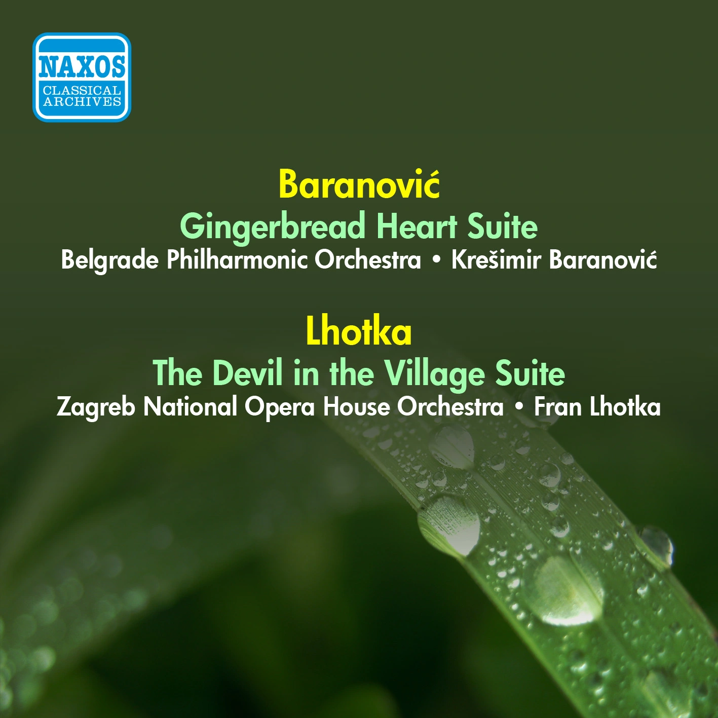 Baranovich, K.: Gingerbread Heart Suite / Lhotka, F.: the Devil in the Village Suite (Baranovich, Lhotka) (1956)
