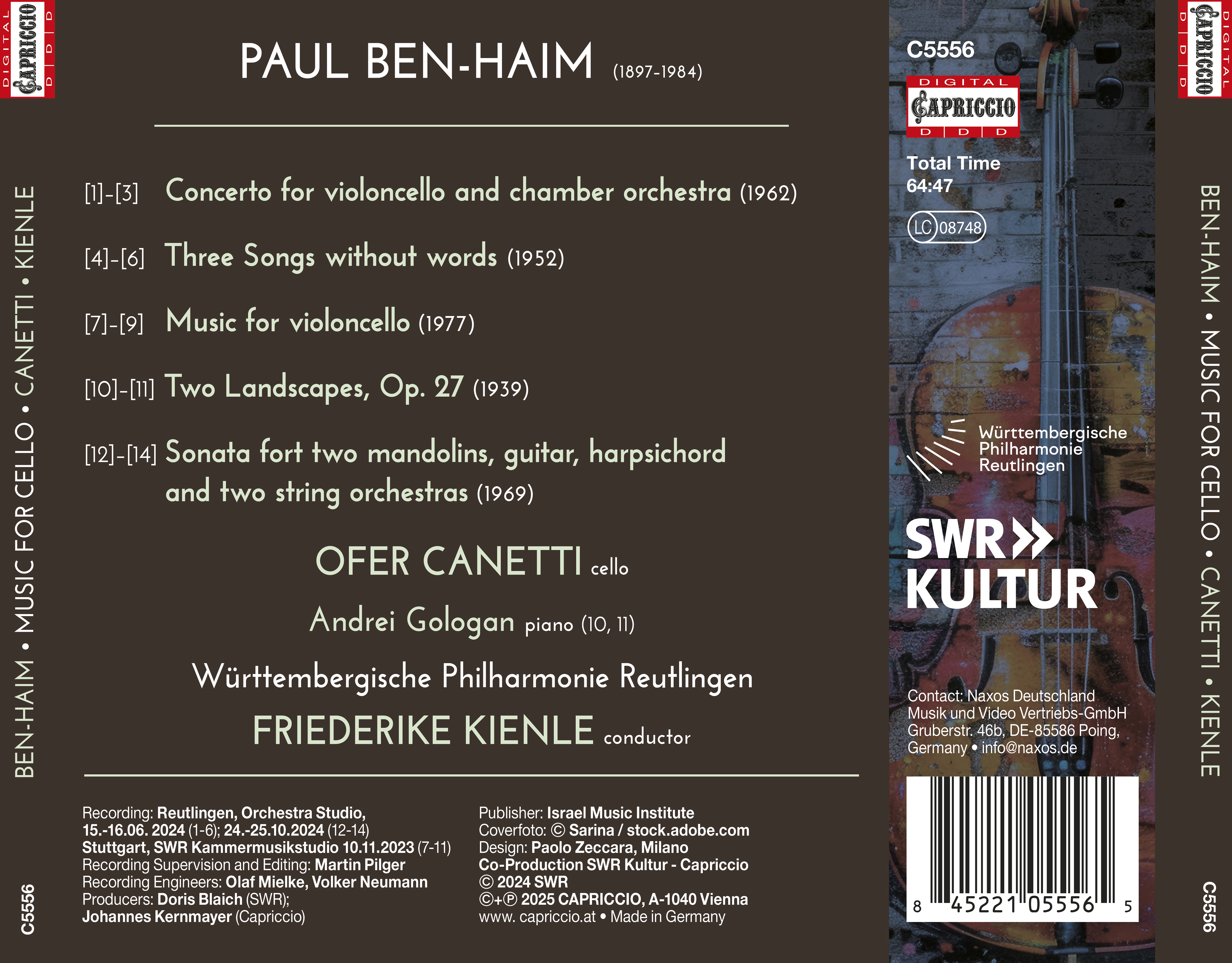 Paul Ben-Haim: Music for violoncello