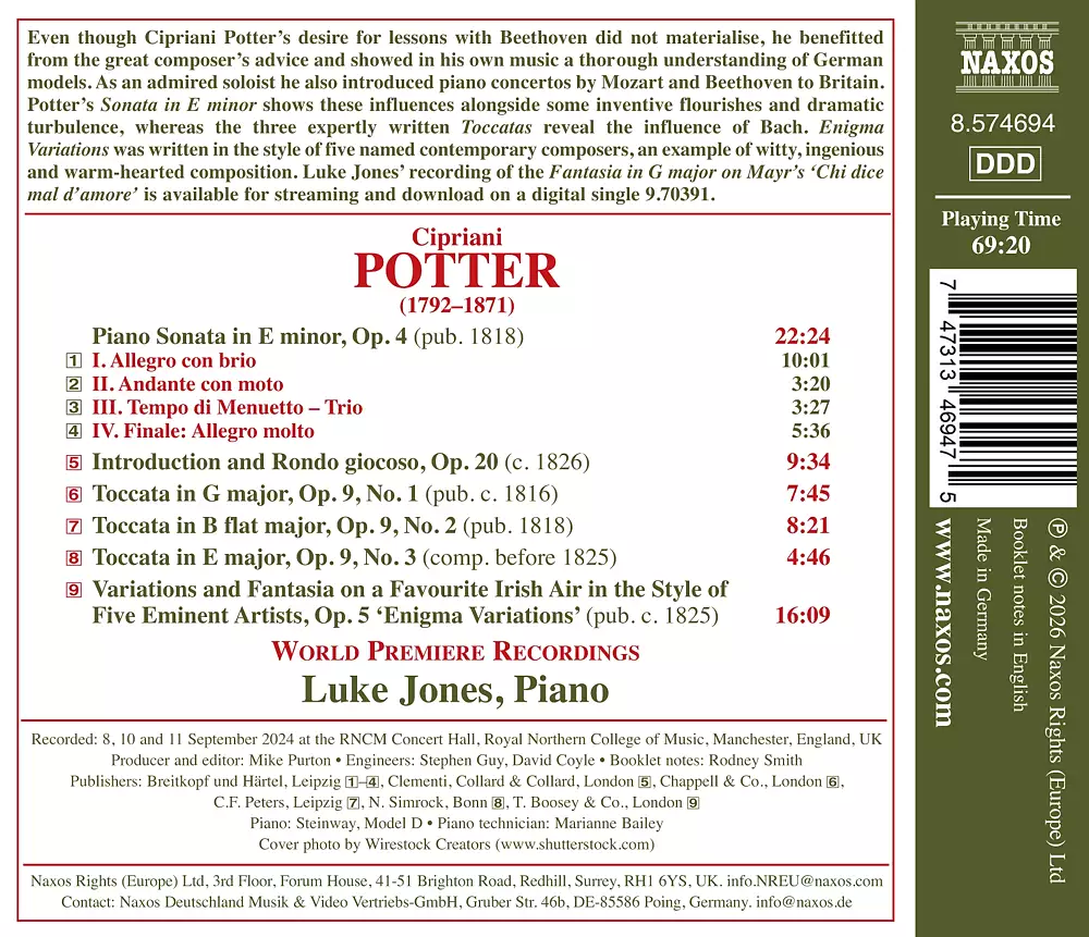 Potter: Piano Works