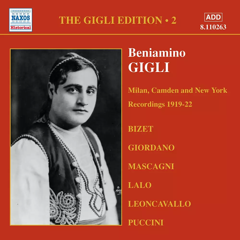 Gigli, Beniamino: Gigli Edition, Vol. 2: Milan, Camden and New York Recordings (1919-1922)