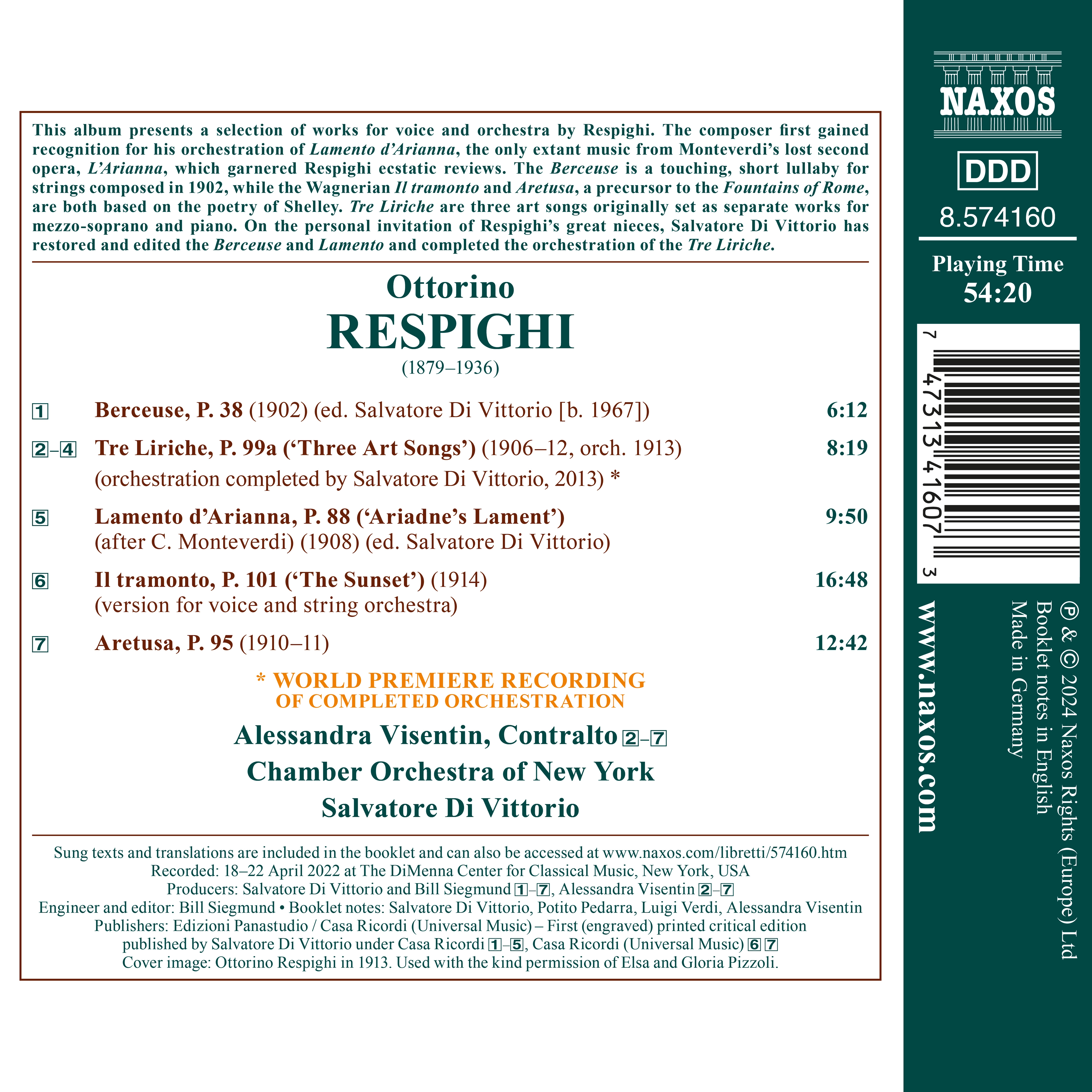 Respighi: Tre Liriche