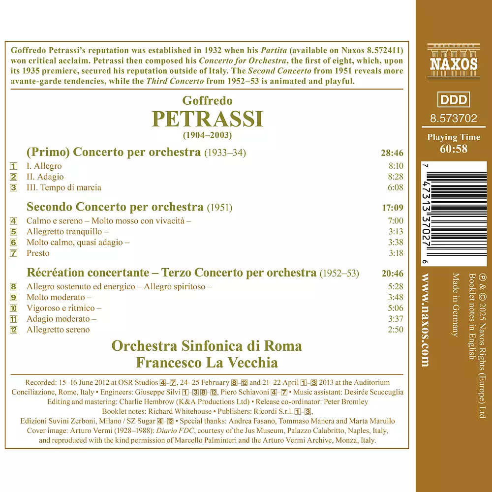 Petrassi: Concertos for Orchestra Nos. 1-3