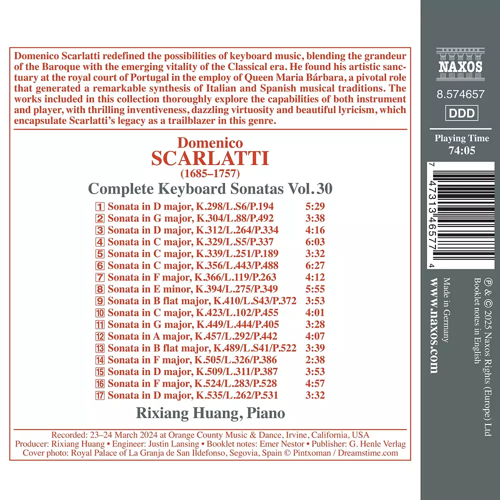 D. Scarlatti: Complete Keyboard Sonatas, Vol. 30