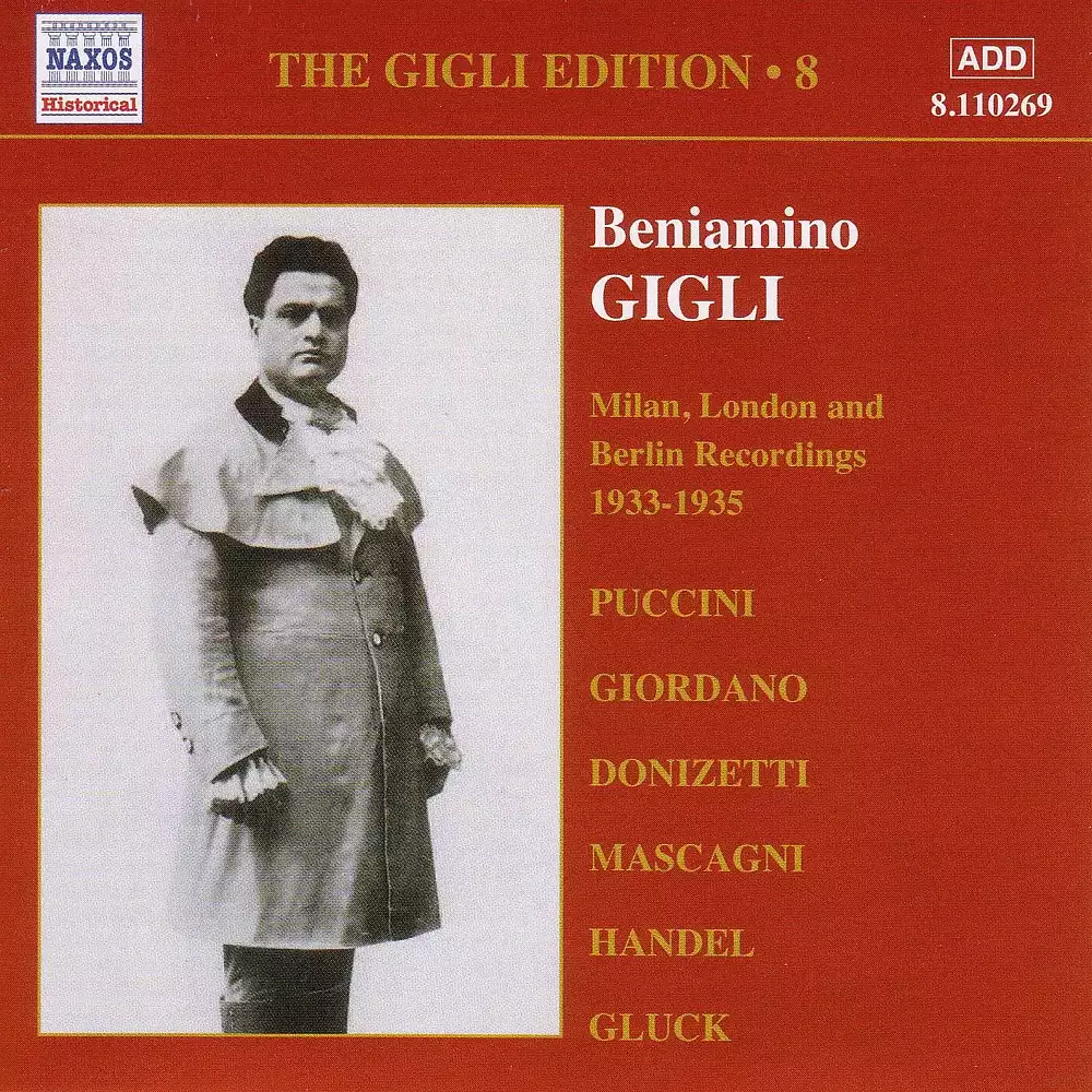 Gigli, Beniamino: Gigli Edition, Vol. 8: Milan, London and Berlin Recordings (1933-1935)