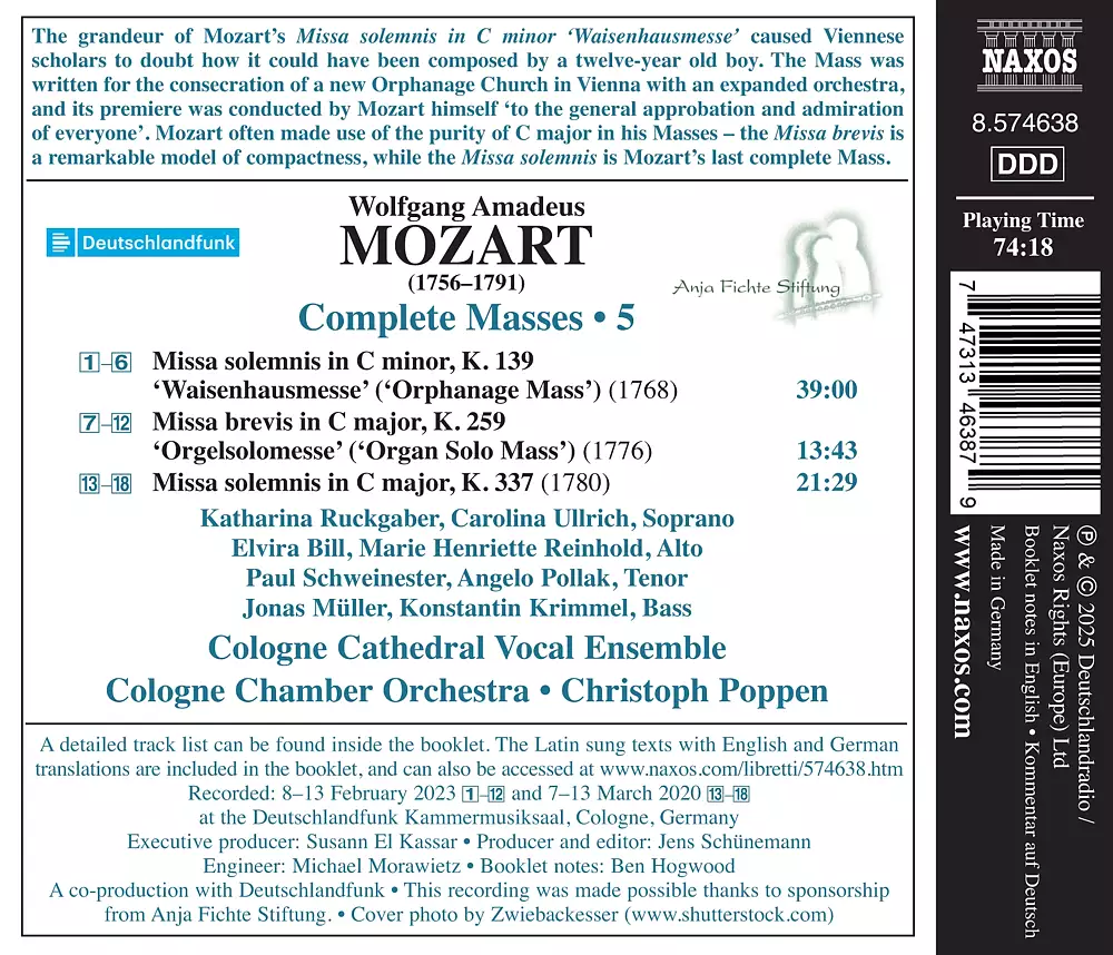 Mozart: Complete Masses, Vol. 5
