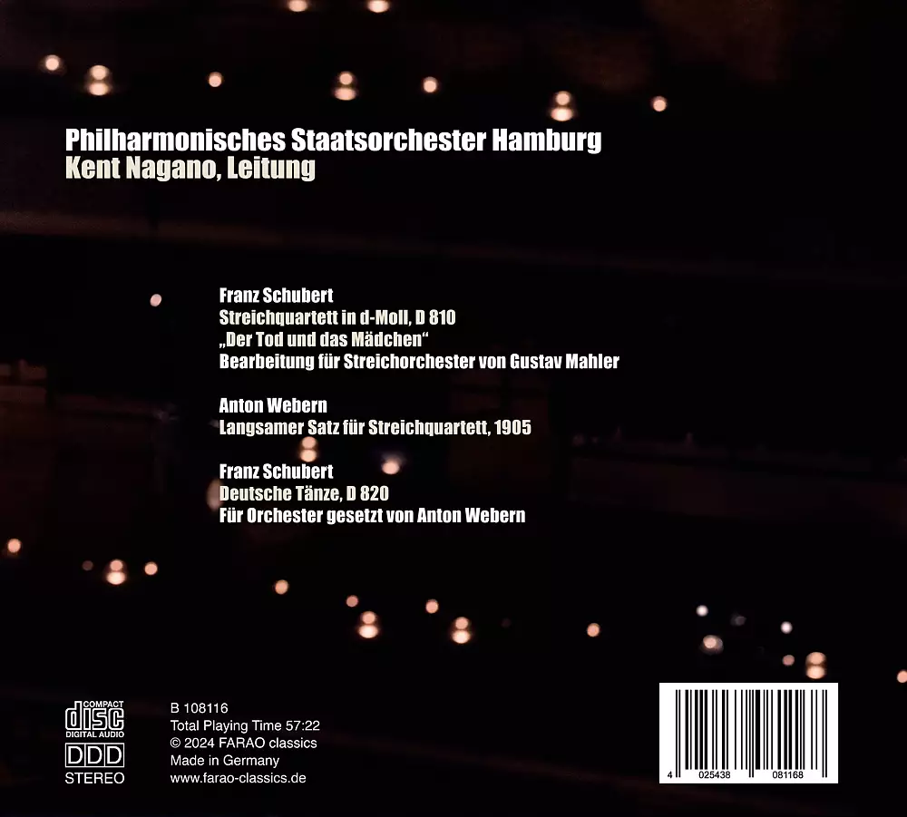 Hamburg Philharmonic State Orchestra | Kent Nagano | Schubert, Webern, Mahler