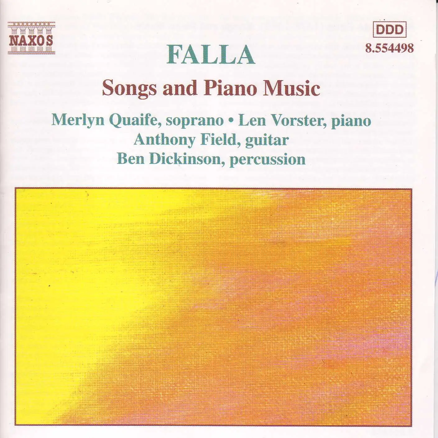 Falla: Songs and Piano Music