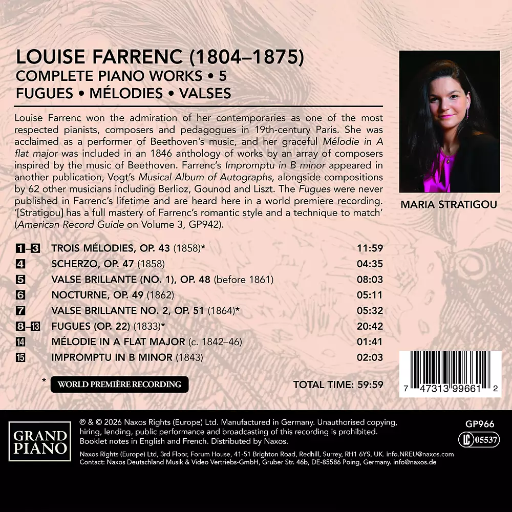 Farrenc: Complete Piano Works, Vol. 5
