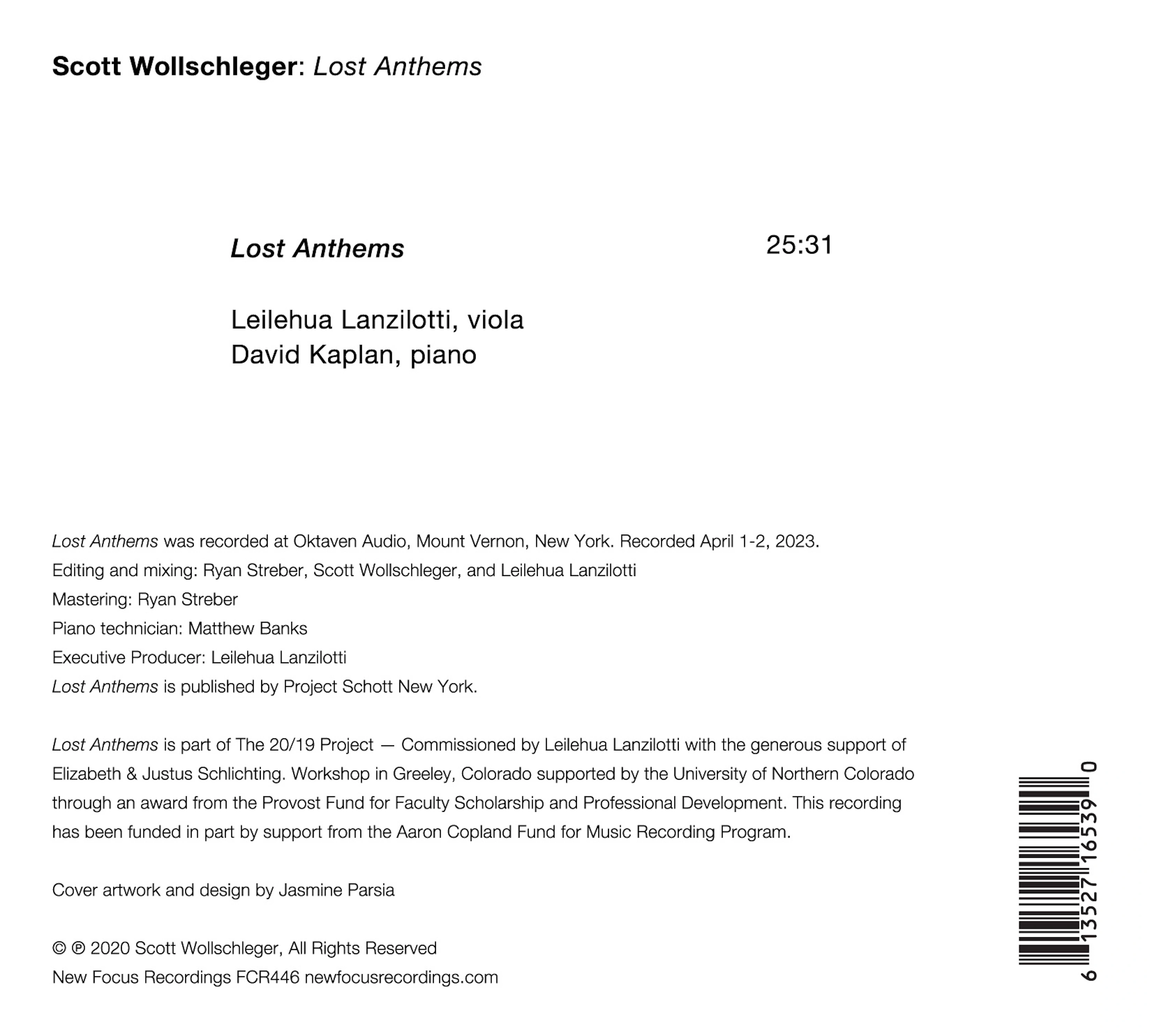 Scott Wollschleger: Lost Anthems