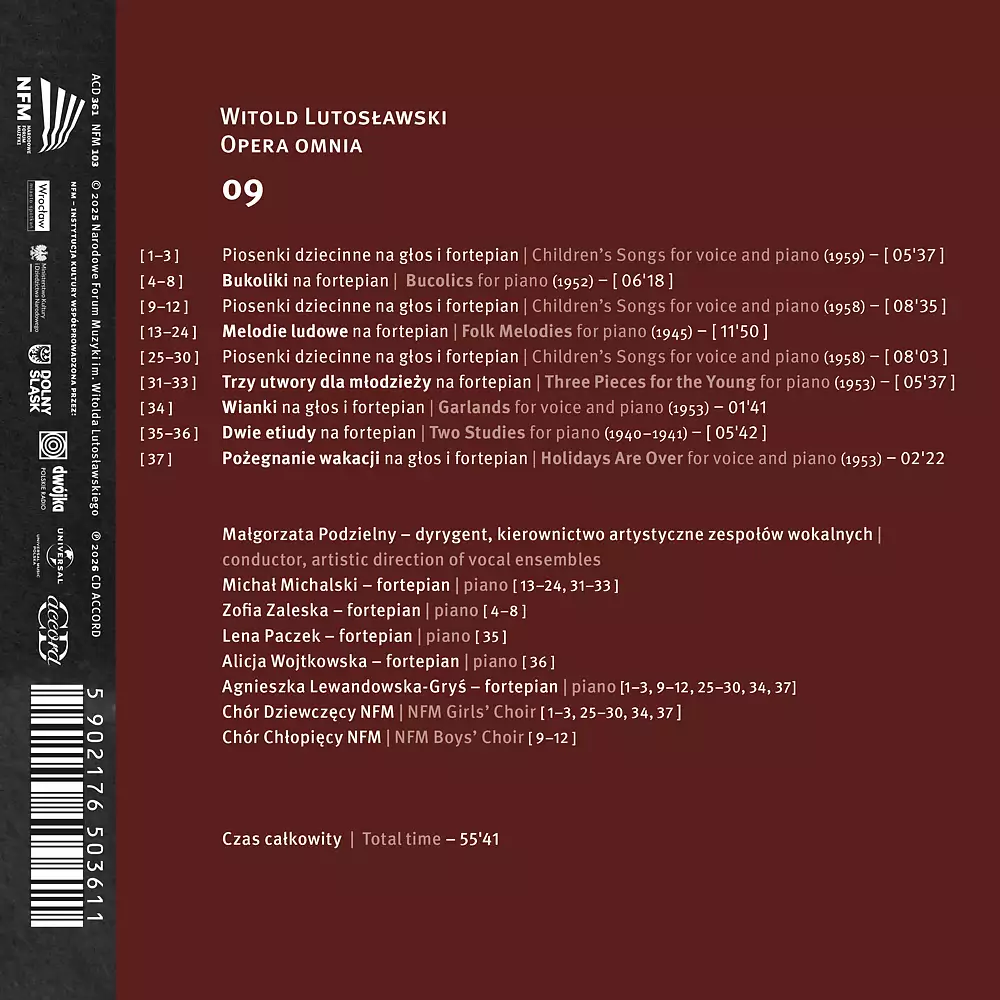 Lutosławski Opera Omnia 09