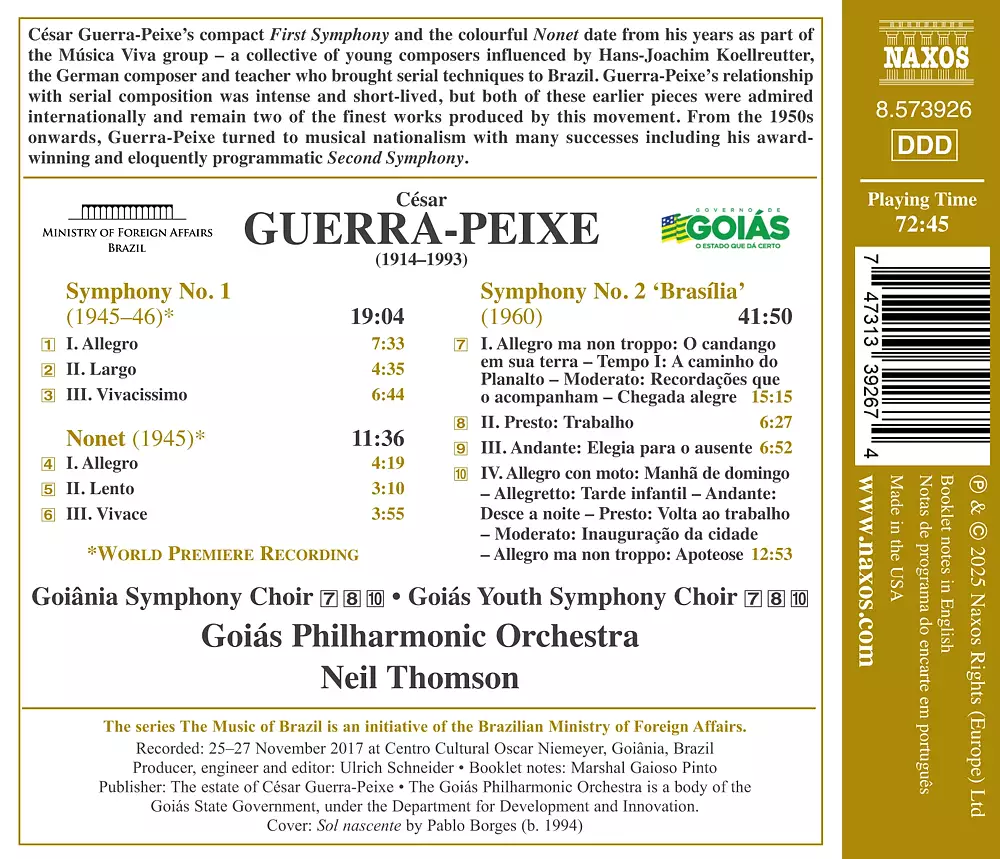 Guerra-Peixe: Symphonies Nos. 1 & 2 "Brasília"