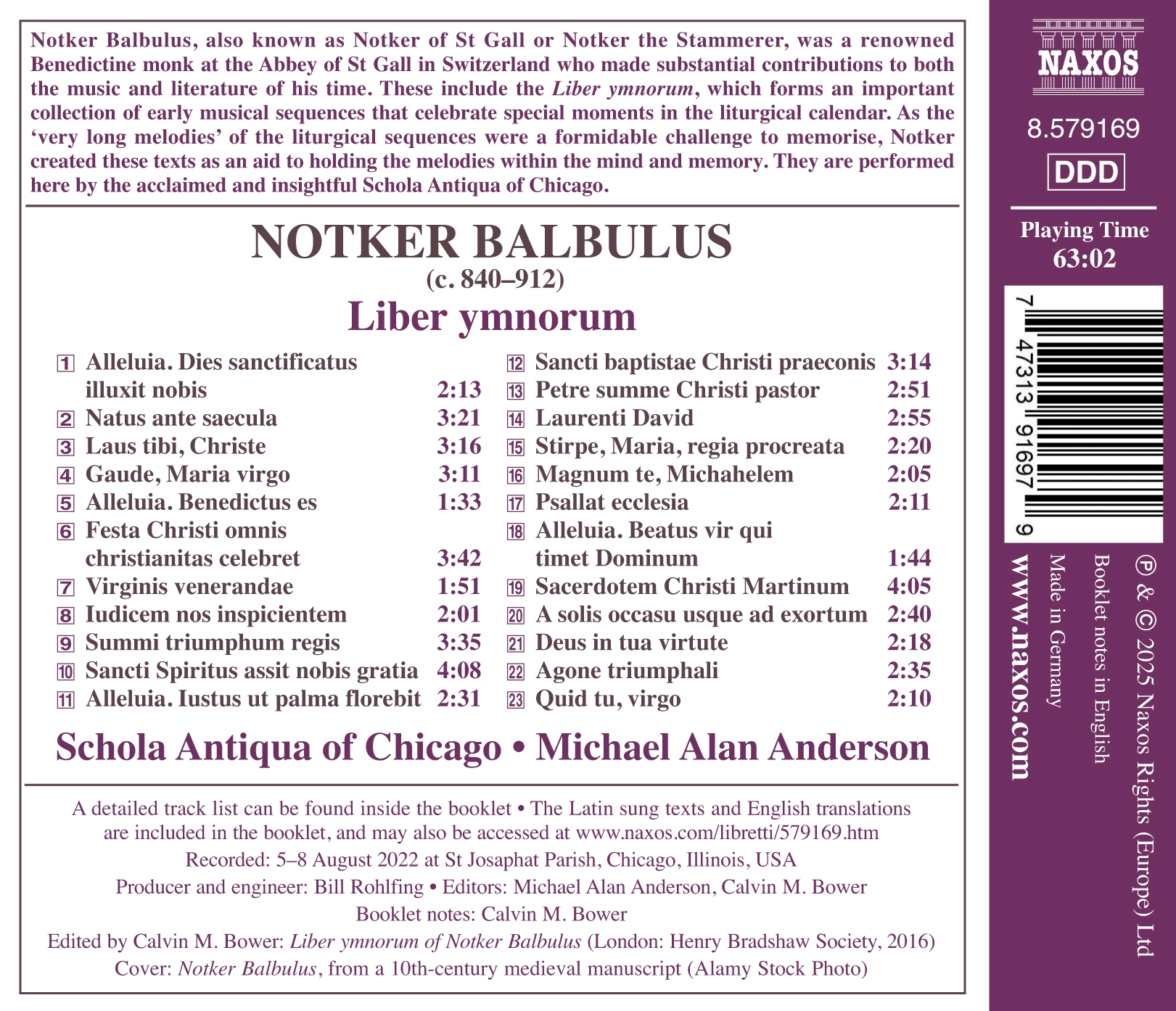 Notker Balbulus: Liber ymnorum